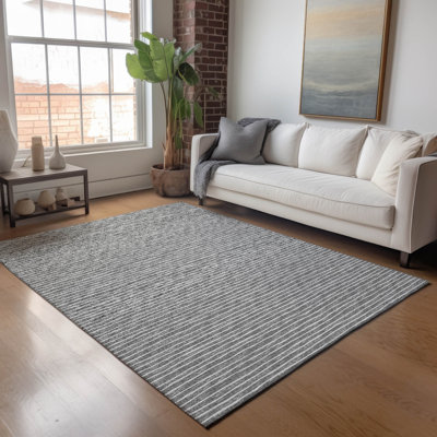 Premium Machine Washable Vaseem AMF138 Gray Rug