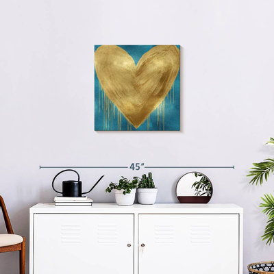 Hardie Big Hearted Gold sur turquoise