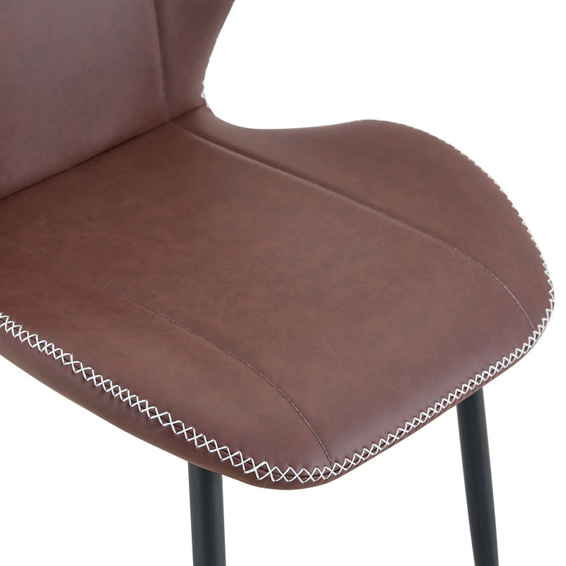 Ensemble de 4 chaises de salle à manger confortables en cuir d'unité centrale