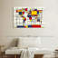 Carte du monde Aliaz style abstrait Mondrian I-107844796