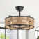 18" Rattan Caged Ceiling Fan with Light Kit and Remote Control