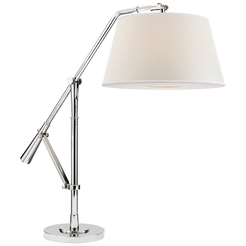 Nolan Desk Table Lamp, Polished Nickel