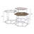 Nesting Table Set, Clear Glass, Taupe, Grey Washed & Chrome Finish