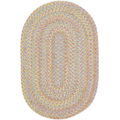 Tapis intérieur / extérieur beige tressé à la main Berklee