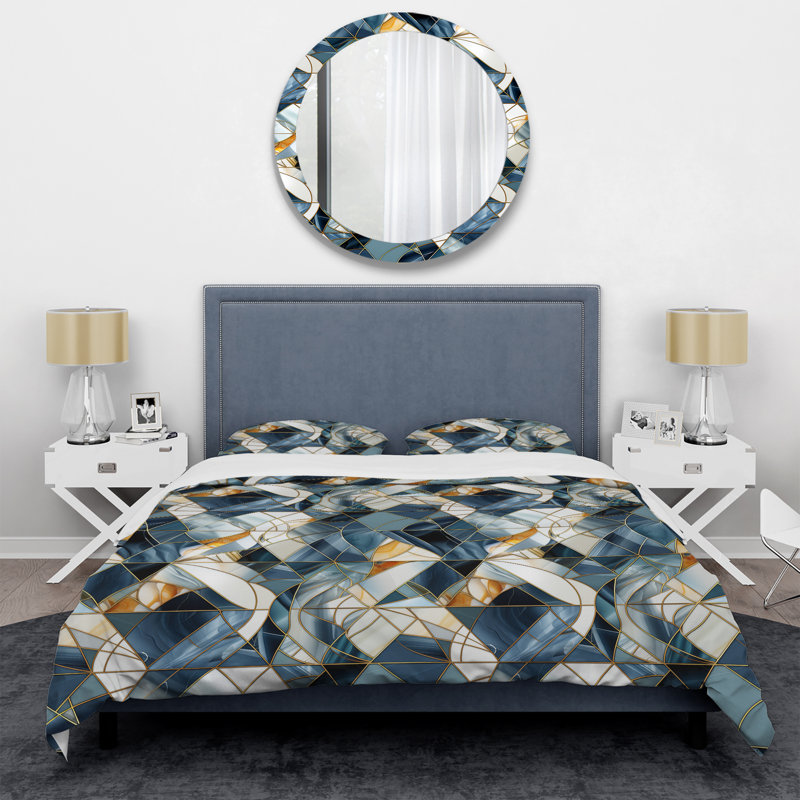 Literie en marbre Enchanted Plaid Odysse, Housse de couette simple + 1 taie décorative stan