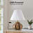 Cordless LED Table Lamp, 3600mAh Battery Rechargeable, Hand-Blown Amber Glass, 3-Level Touch Dimming, 3000K Warm-2142829790