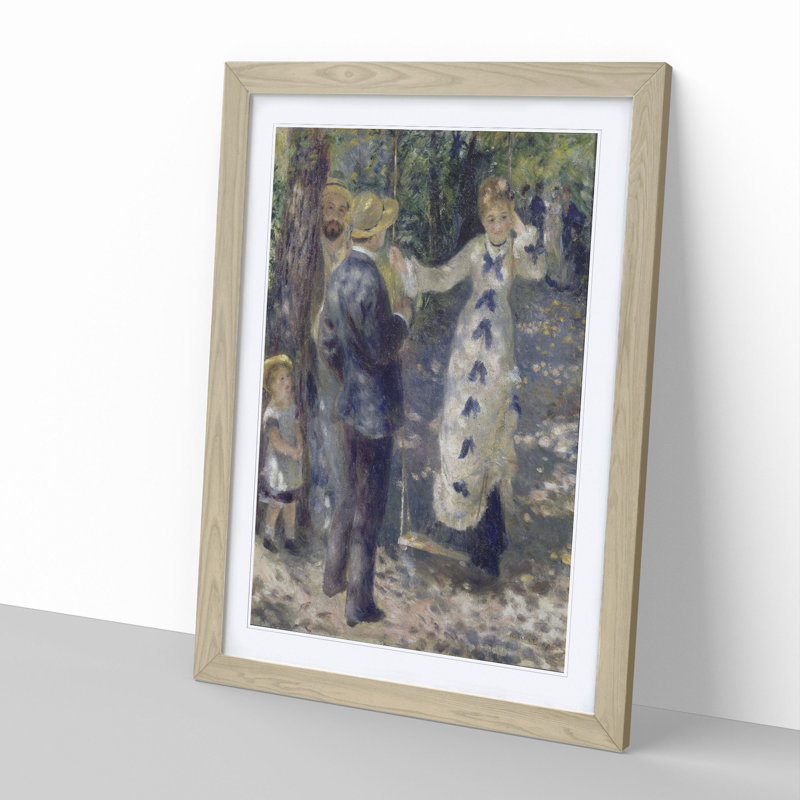 The Swing by Pierre-Auguste Renoir - Picture Frame Painting, 48cm H x 36cm W x 2cm D, Oak Framed