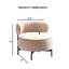 Chaise pivotante au fini brun clair