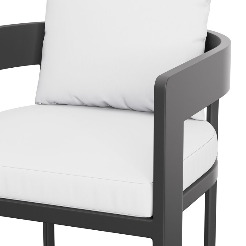 Chaise de bar en aluminium Tahoe, 30.5", Blanc