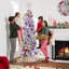 Arbre de Noël floqué au crayon, mince décoration de Noël artificielle pré-éclairée, 2 lumières blanches et multicolores, décor lumineux-103400514