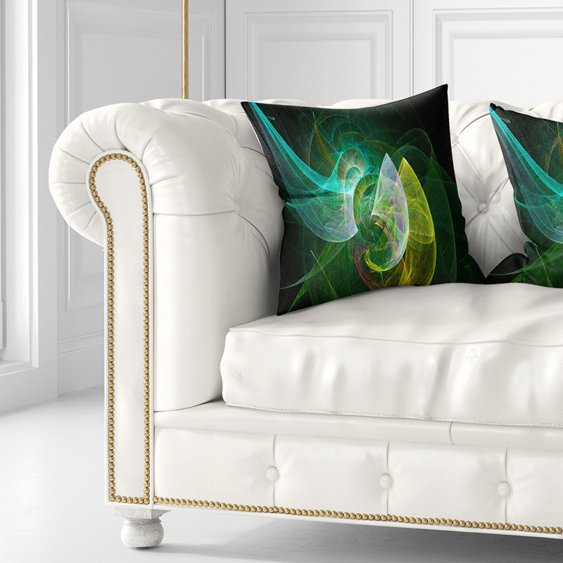 Coussin abstrait à texture abstraite mystique et psychédélique, 16 po x 1 po, Coussin décoratif