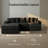 2 - Piece Corduroy Sectional Sofa Reversible Sleeper Couch with Chaise-1225775831