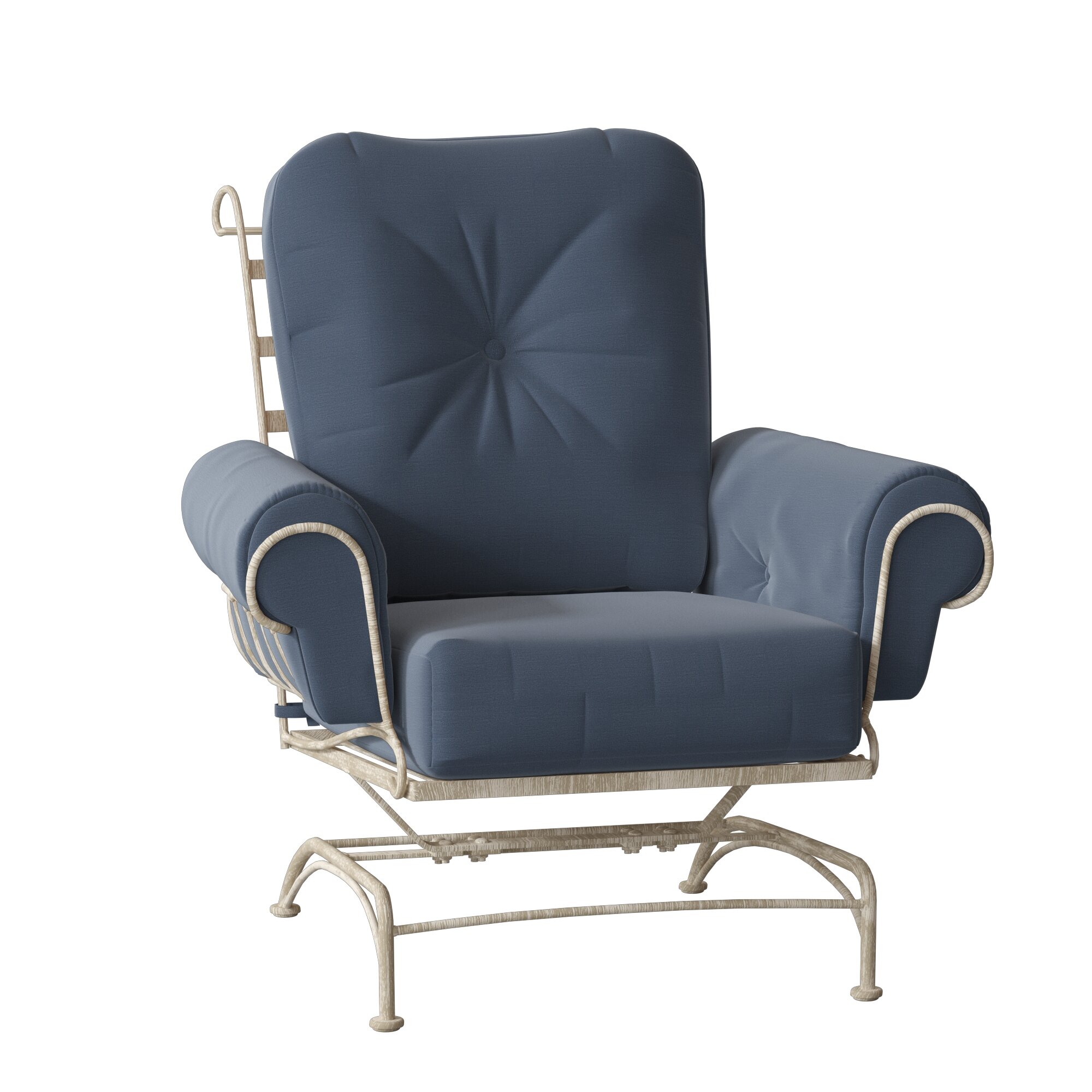 Woodard Cayman Isle Cushion Aluminum High Back Swivel Rocker