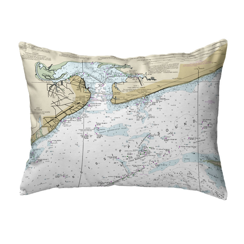  Housse et insert de coussin rectangulaire St Louis Bay