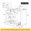 Meuble-lavabo 30 po sans lavabo, base seulement, armoire de salle de bain multifonctionnelle avec portes et tiroir, cadre solide et panneau de fibres à densité moyenne-117032347