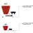 2 Red Round Cone Self-Watering Planters - For Indoor And Outdoor Use Wonderful , Birthday, Father's Day, Mother's Day Smart Planter Great For Plant Lovers Gardens Fabulous Holiday,-1118759873