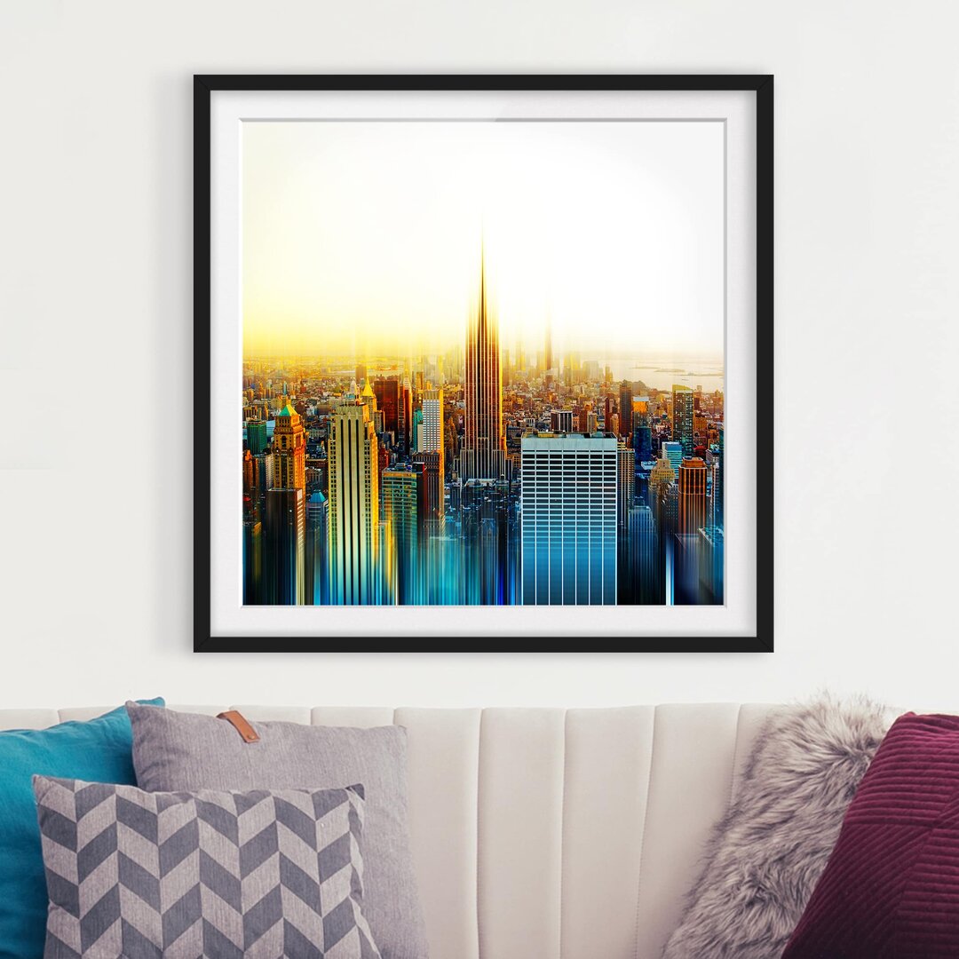 Gerahmtes Poster Abstract Manhattan