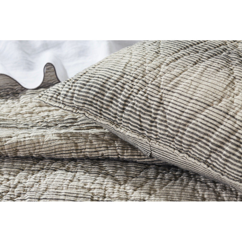 Hugh Striped Linen Pillow Sham, King