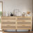 59'' Wide 6 - Drawer Dresser Rattan Bedroom Dresser Wood Dresser-2007523546