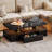 Wrought Studio™ High Glossy LED Coffee Table With Drawer-1424766480