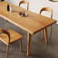 Brown Rectangular Solid Wood Dining Table-1180465130