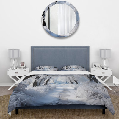 Ensemble de housse de couette Winter Frosty Forest II - Winter Landscape