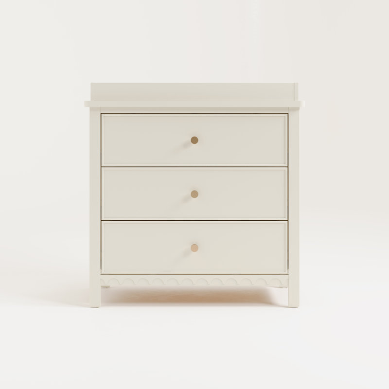 Sasha 3 Drawer Chest With Changing Topper, Frosted Oat