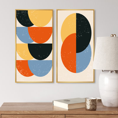 Minimal 20S Geometric Design II - ensemble de 2 peintures