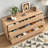9 Drawer Dresser For Bedroom With Large Drawers, 63" Wide Wood Dresser, Large Floor Chest Of Drawers, Modern Long TV Stand, Mid Century Storage Cabinet Side Table, Natural-535466444
