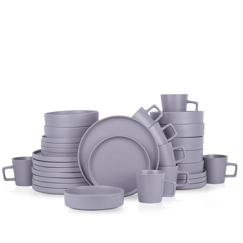 Stone Lain Cleo 32-Piece Dinnerware Set Stoneware, Blue