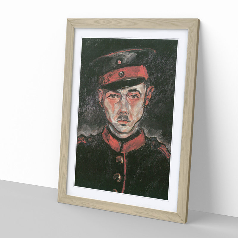 Self-Portrait Vol.2 by Walter Gramatte - Picture Frame Painting, 65cm H x 48cm W x 2cm D, Oak Framed