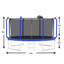 Trampoline 12FT avec panier de basketball, trampoline d'extérieur renforcé de type ASTM avec filet d'enclos