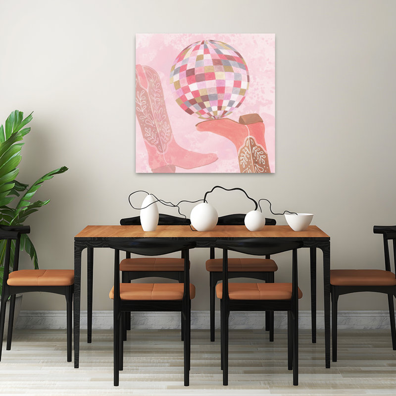 Disco Cowgirl Iv, art contemporain, H 32 po x l 32 po