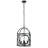 4-Light matte black adjustable iron pendant lamp