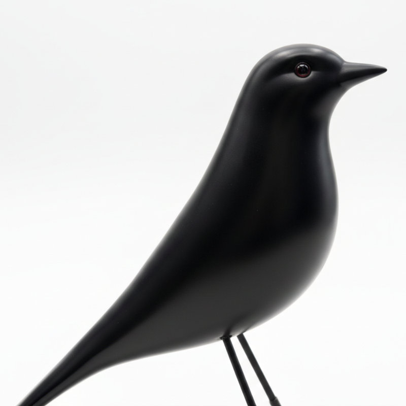 Oiseau décoratif noir Pio