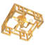Athens 4 - Light 16" Caged Square / Rectangle Flush Mount-88235189-88235188