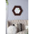 18.5" X 18.5" Hexagon Mirror With Solid Wood Frame, Wall Decor-652289684