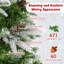 6 pi Arbre de Noël floqué avec pomme de pin chaude-1621035514