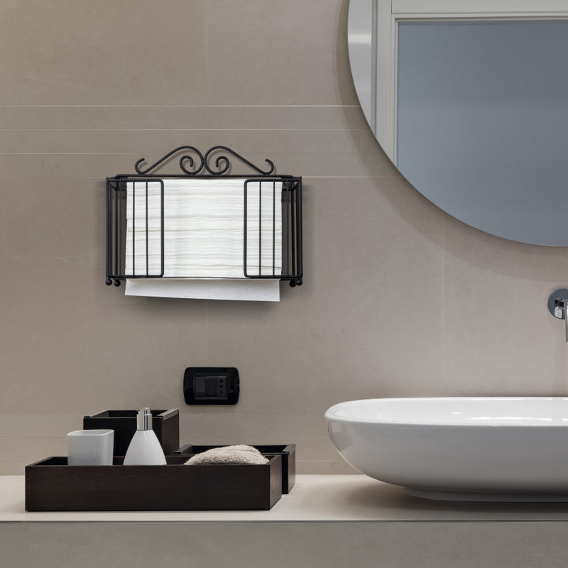 Wall Mounted/Tabletop Metal Paper Towel Holder
