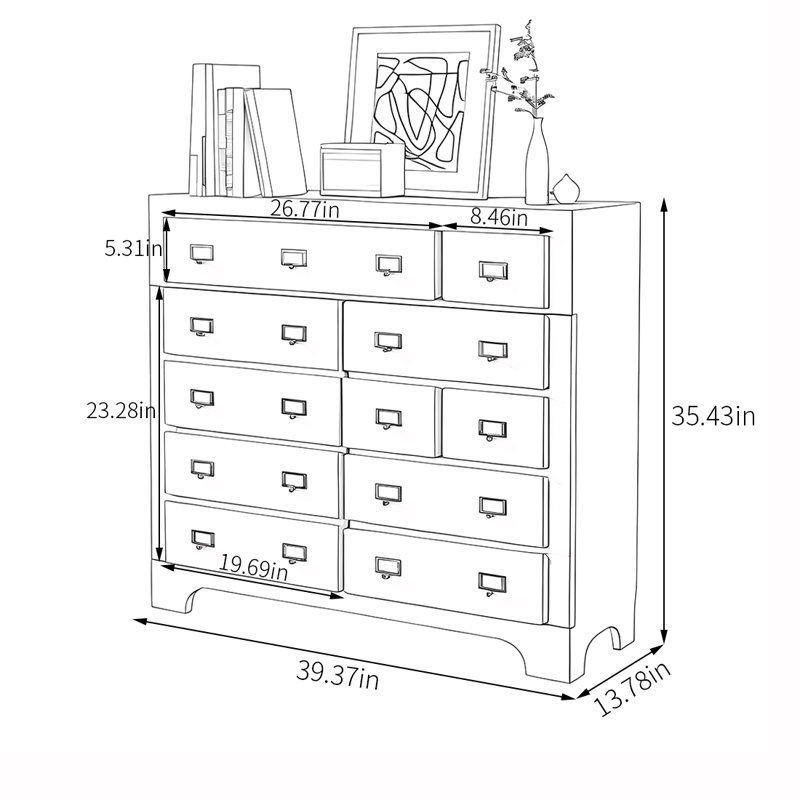 Modern solid color 2 drawer 2 door accent cabinet, Yellow