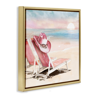 Blush Pink Beach Chairs Floating Frame, design by Paul Mathenia