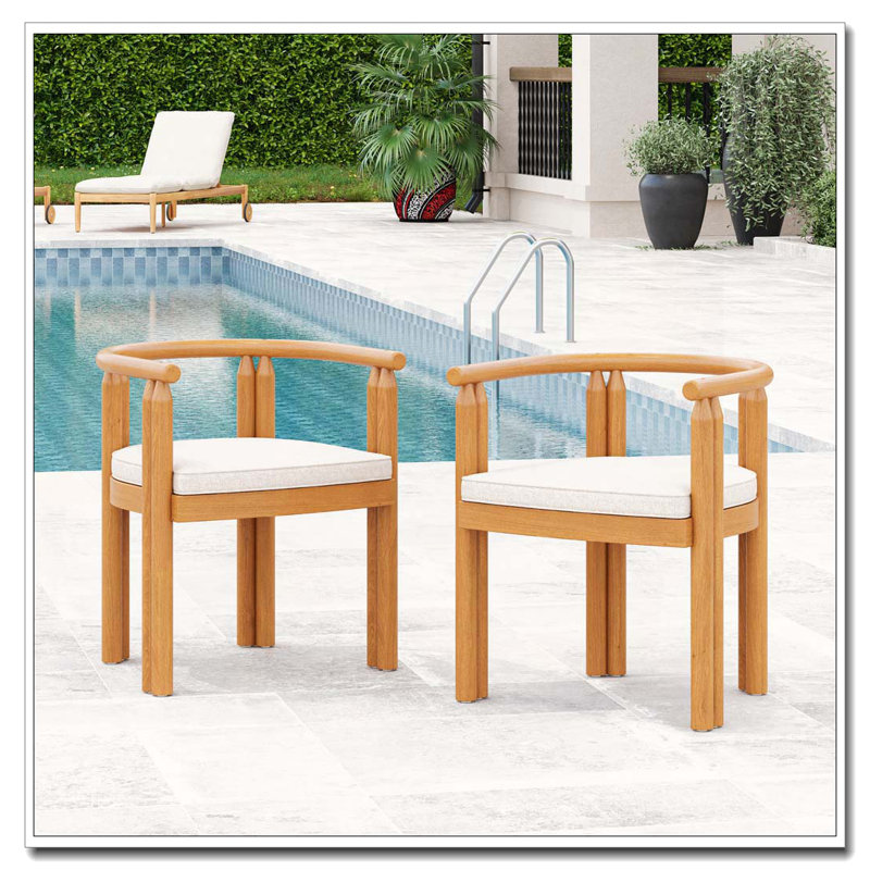 Wood Armrest Dining Chair