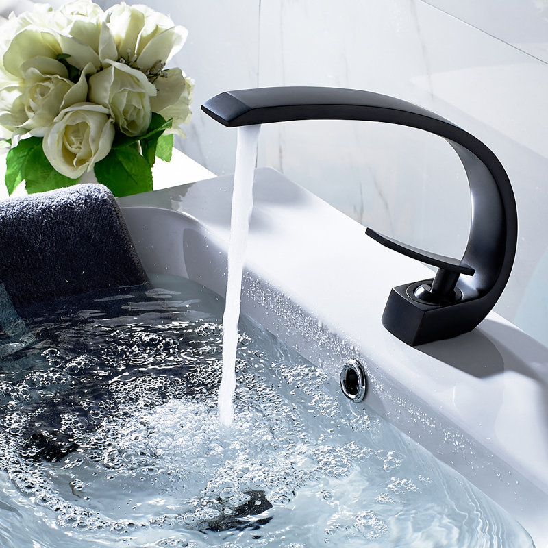 Single-Hole Single-handle Bathroom Faucet, Matte Black