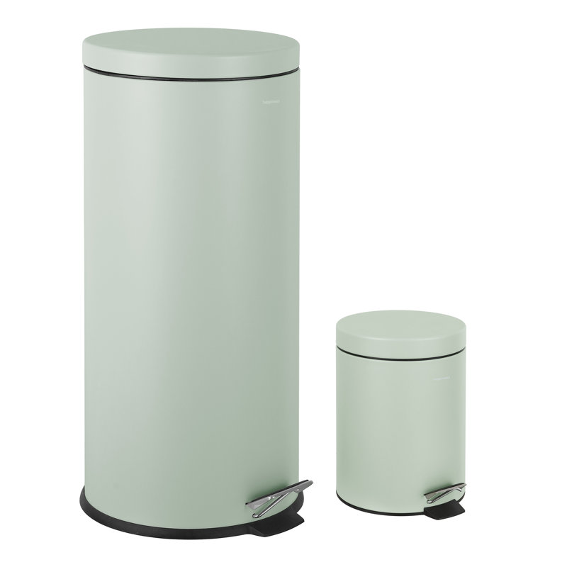 Poubelle à pédale en acier inoxydable 8 gallons Oscar, Pistache gelato