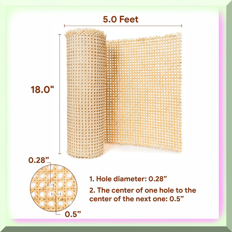 Natural Rattan Cane Webbing Roll