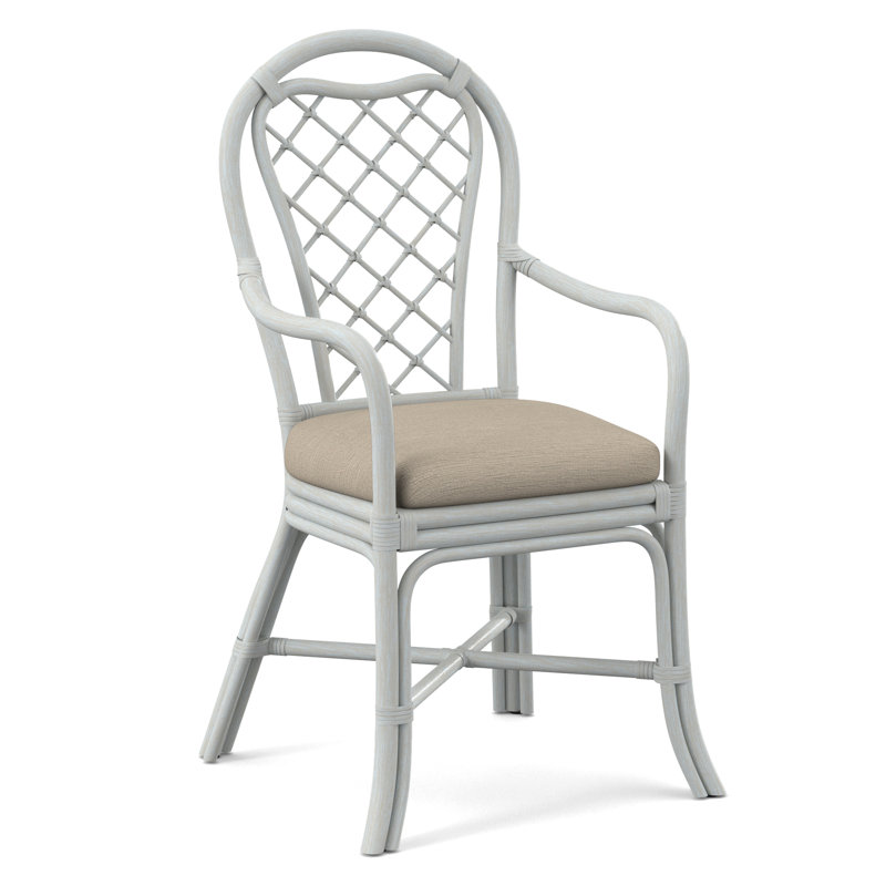Trellis Dining Arm Chair, Bisque, Stone Crypton Performance; 0884-83