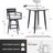 Gault Patio 5-Piece Counter Height Dining Set with Swivel Stools & Sunbrella Cushions