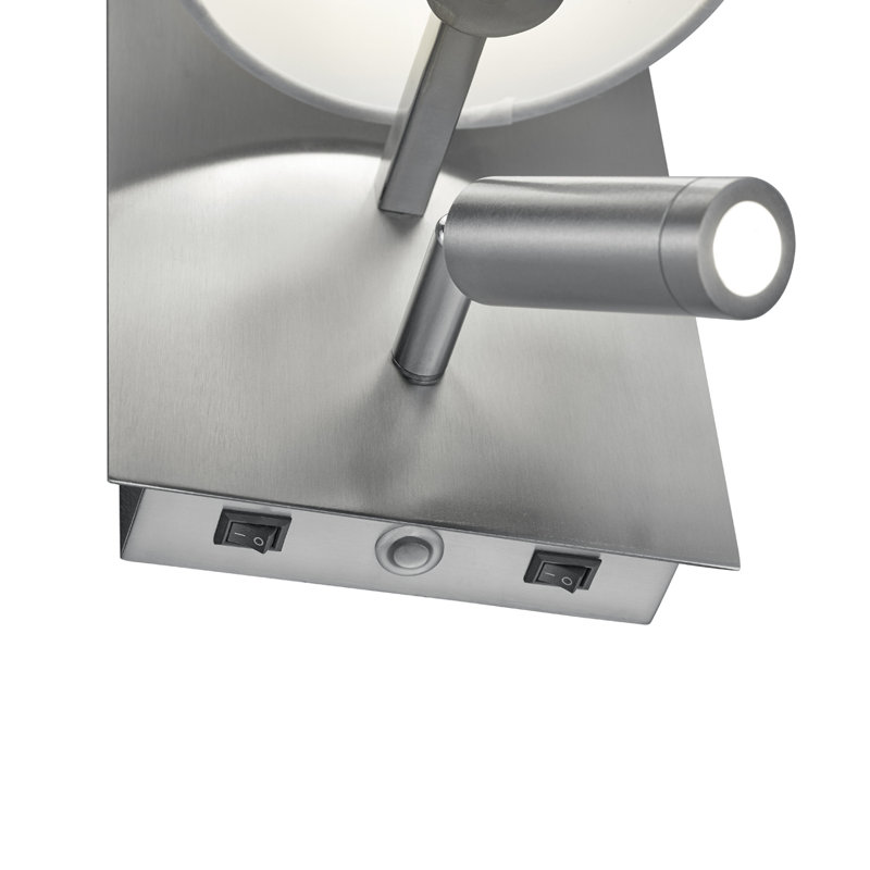 Singson Armed Sconce, Silver, White
