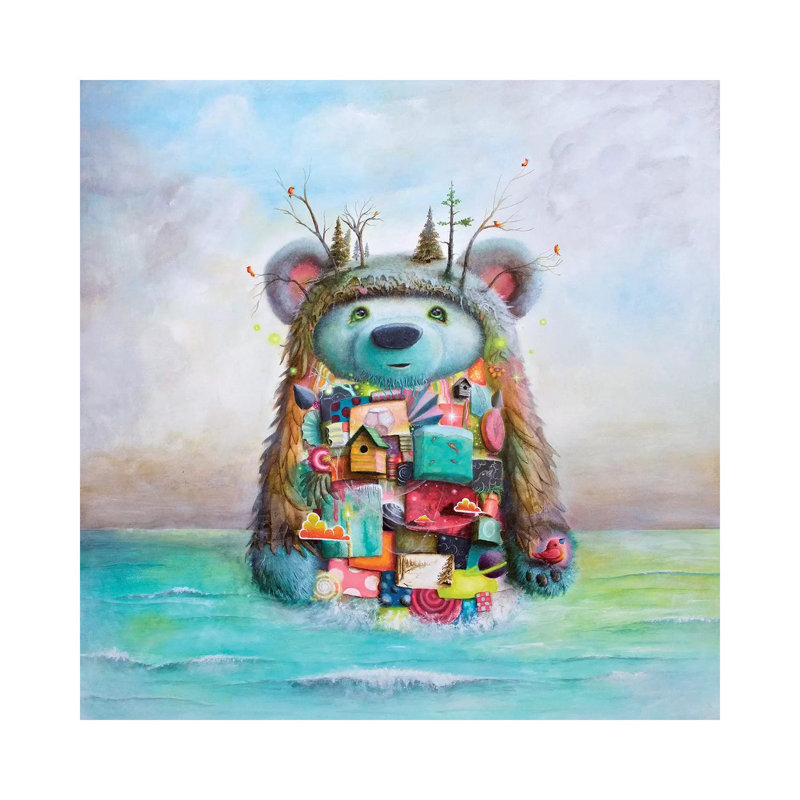 «The Adventure» par Scott Mills - impression d'art graphique, Toile tendue, Pas de tapis, H 26 po x l 26 po x P 1,5 po