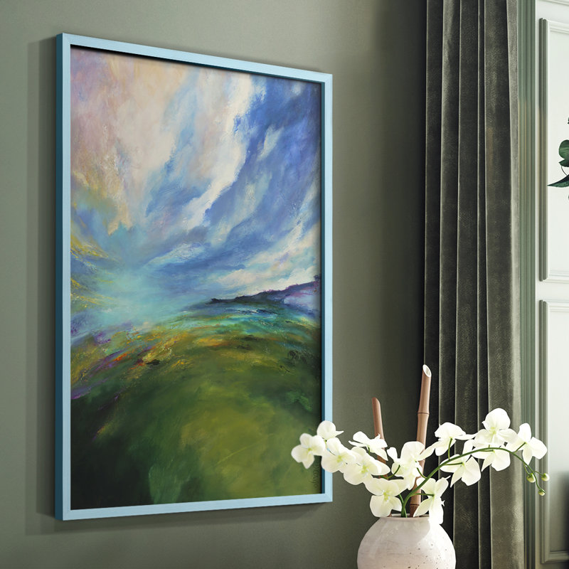 Earth's Magic II Framed Print - Solid Wood, Blue, 10" H x 8" W